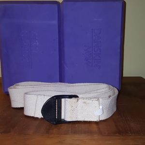 Yoga blocks and strap